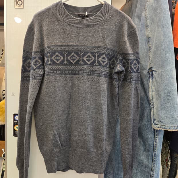 [쿨거환영]Theory  울 혼방 페어아일 패턴 스웨터