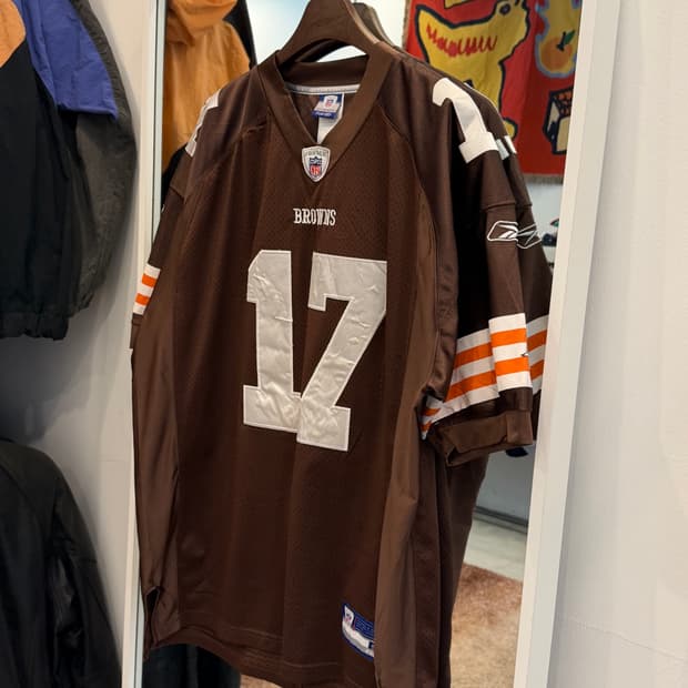 00s Reebok 리복 NFL 클리블랜드 브라운스 No.17 풋볼 저지
