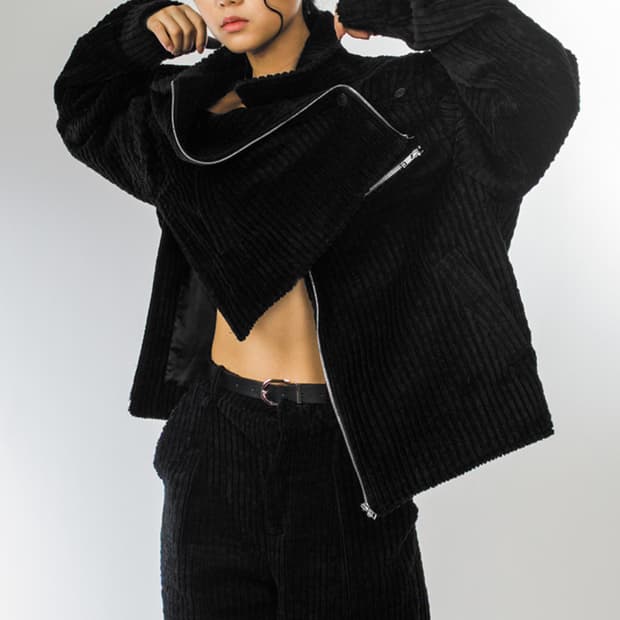 아드베스 드레이핑 카울 자켓 블랙