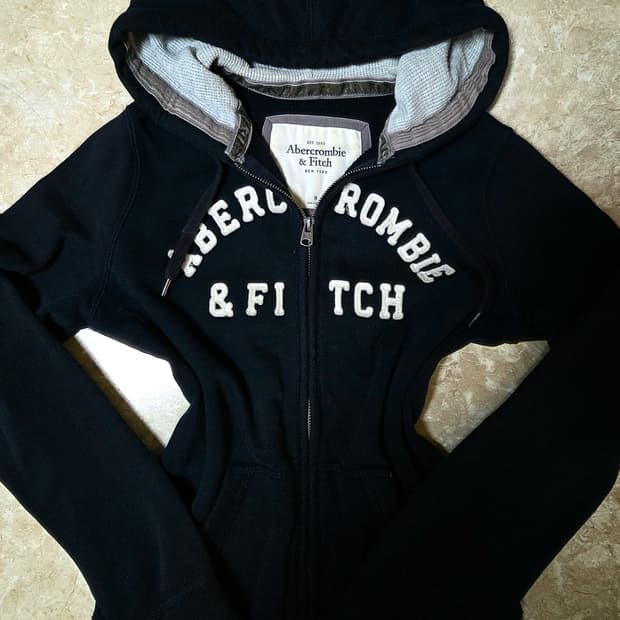 아베크롬비 네이비 딱붙슬림핏 후드집업 M