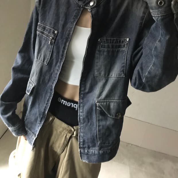 빈티지 오버핏 데님 자켓