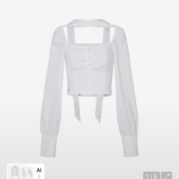 페인오어플레져 블라우스 BIANCA SQUARE NECK BLOUSE