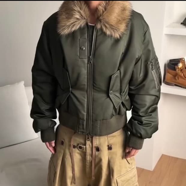 앤더슨벨 퍼 ma1 봄버자켓 L사이즈