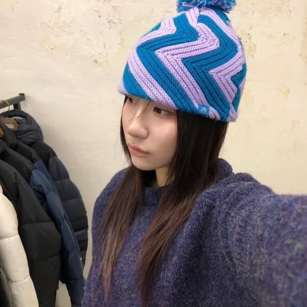 아디다스 폼폼 방울 비니