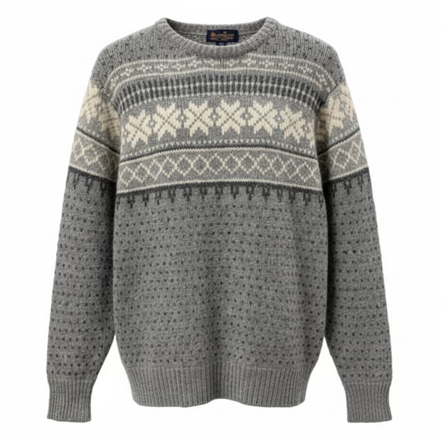 일본 빈티지 ROBARTTODD 울100 노르딕 니트 1828