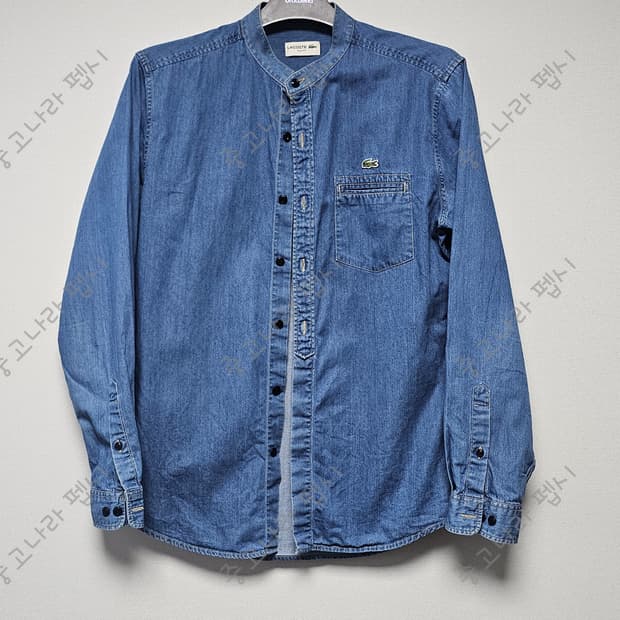 라코스테 슬림핏 헨리넥 청셔츠 (M)