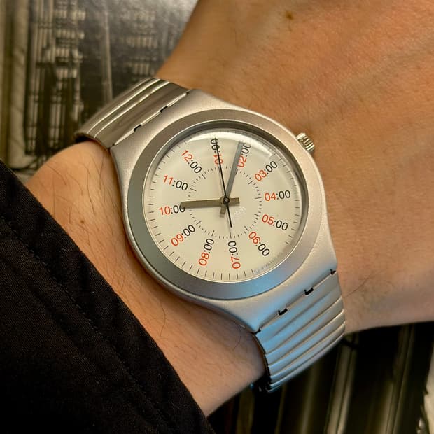 95년판) 빈티지 스와치 익스팬션 실버 perfect12