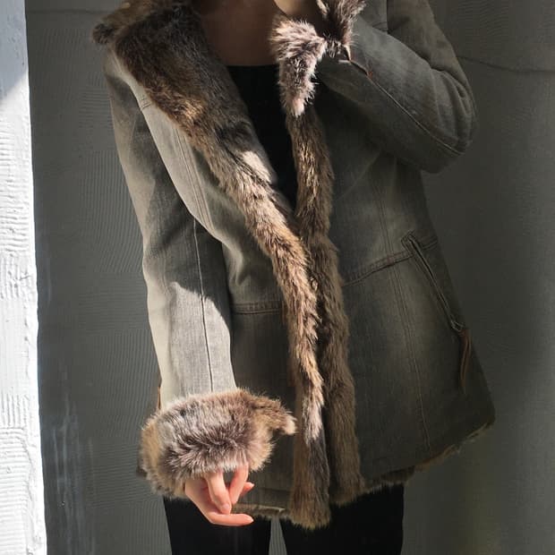 Burberry 버버리 블루라벨 퍼 데님 자켓