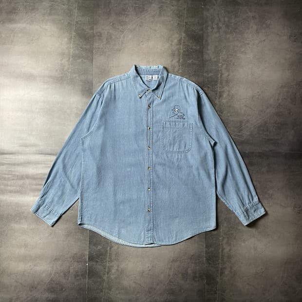 BAY CITY 빈티지 코튼 데님 셔츠 A00564