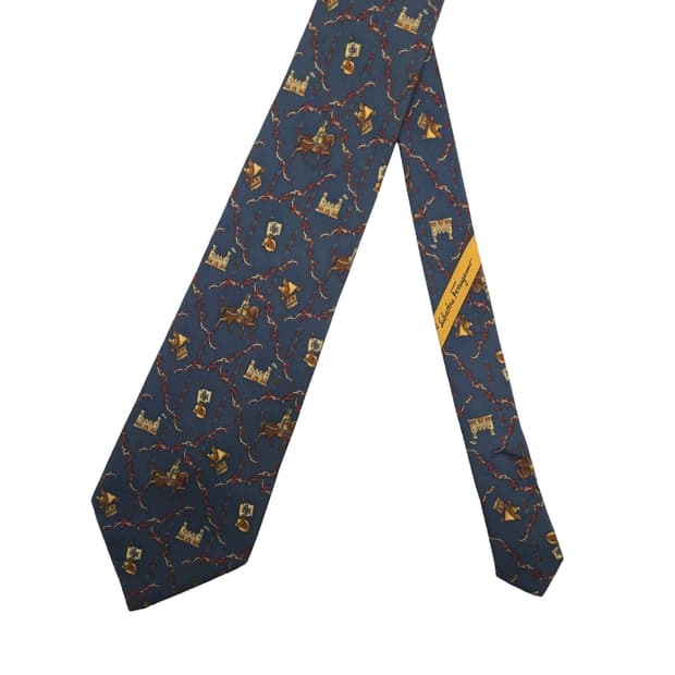 페라가모 실크 넥타이 [BCF10803_0054-05]