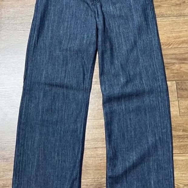 오더아카이브 로프 와이드 데님 핏 썸머 팬츠 인디고