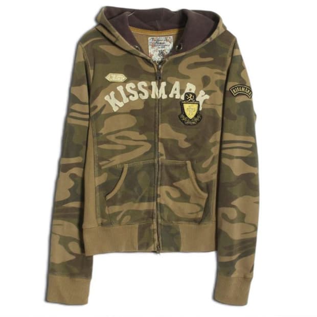 KISSMARK camo hood zipup