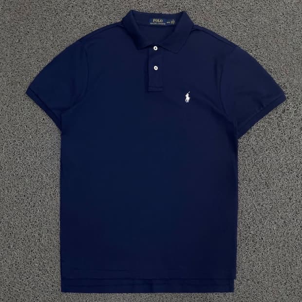 Polo  폴로 랄프로렌 신형 자수로고 네이비 반팔 카