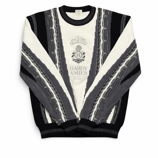 JPN 90s 일본 빈티지 하디에이미스 쿠지 스타일  케이블 니트 스웨터