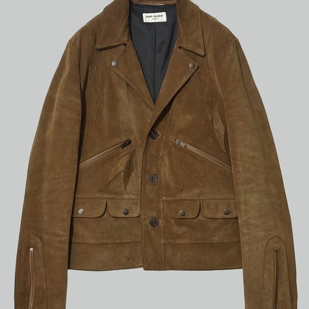 생로랑 20ss 스웨이드 자켓