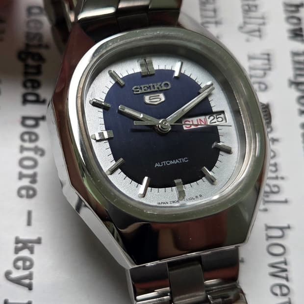 레어] 빈티지 세이코 옥토 터틀형 투톤청판 오토매틱 여성용 브레이슬릿 v