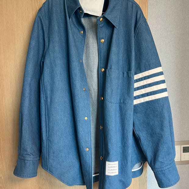 톰브라운 워시드 데님 셔츠 아우터