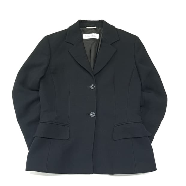 CL237 L 막스마라 90s 이태리판 울 싱글 블랙 자켓 아우터