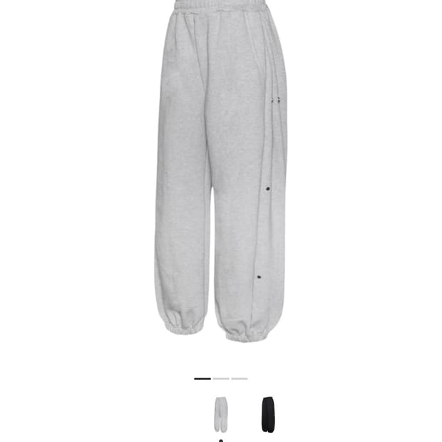 mjd 사이드 스냅 와이드 헤비스웨트 팬츠 그레이 L