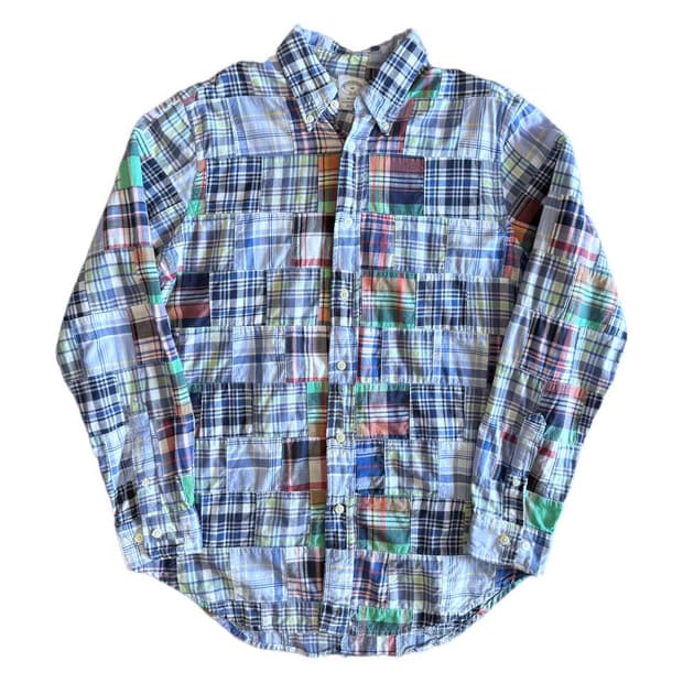 Brooks brothers button down patch work s