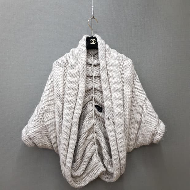 랑방 울 핸드니트 볼레로 숄 가디건 S사이즈