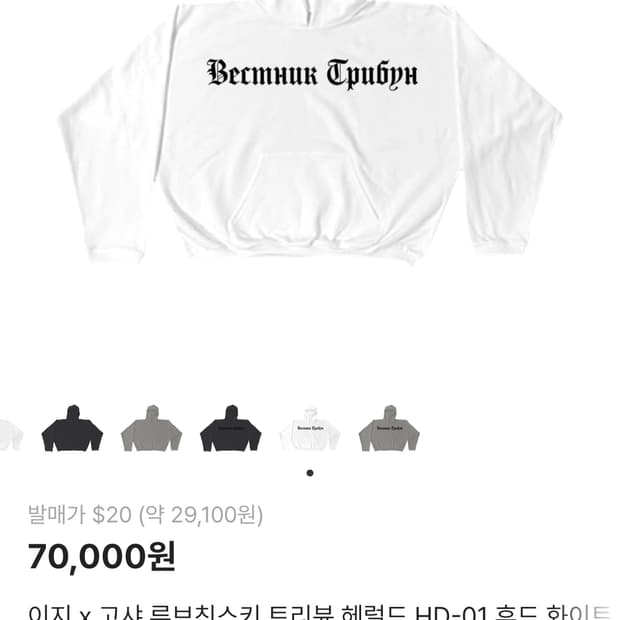 이지x 고샤 루브친스키 HD-01 후드화이트 (2)