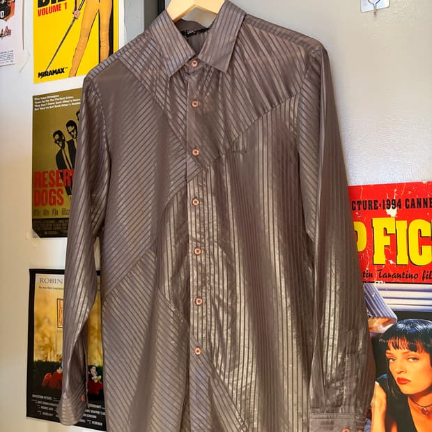 레드옥스 실크 스트라이프셔츠