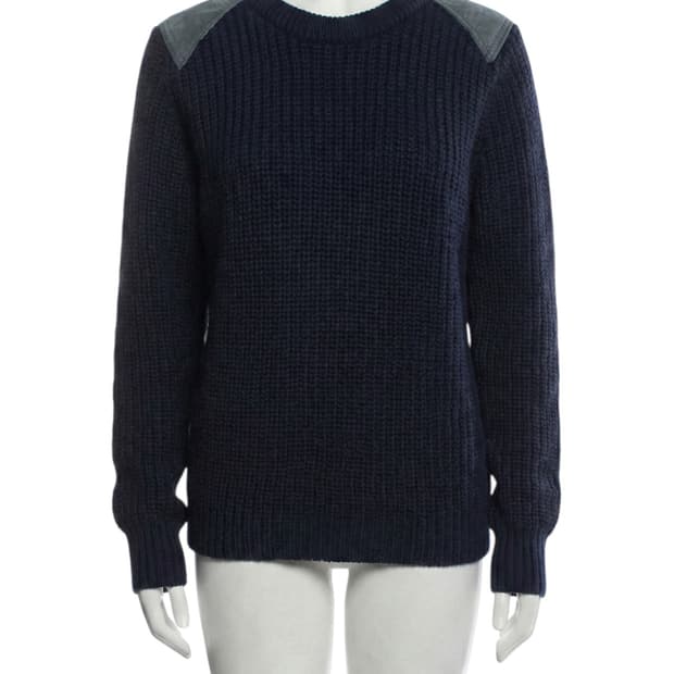 elbow patch military sweater