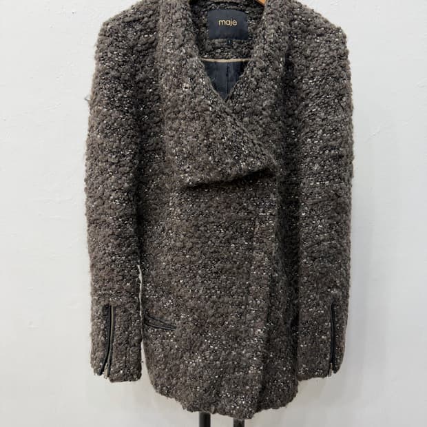 정품) 마쥬 트위드 자켓 브라운 55-66