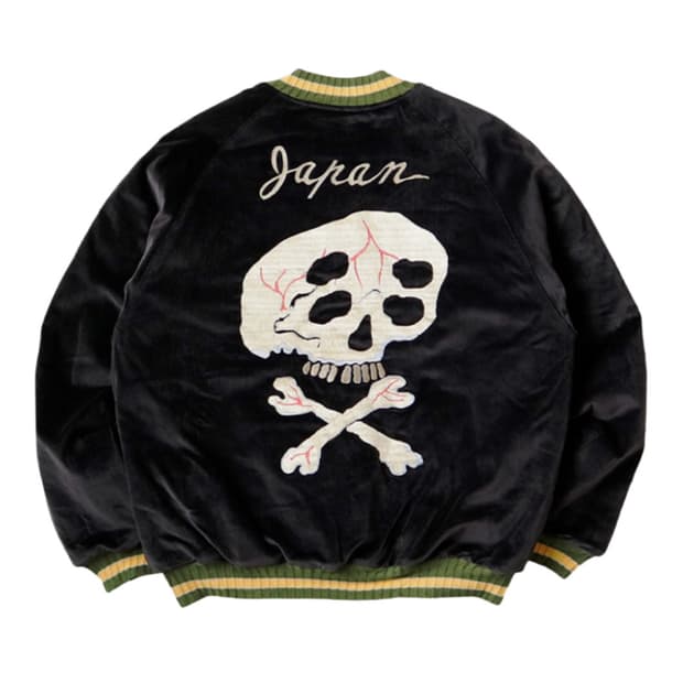 캐피탈 벨베틴 설파이드 수베니어 레인 스컬 자켓 블랙