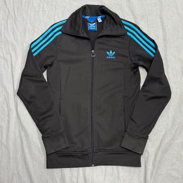 아디다스 유로파 카키 소라 배색 트랙탑 져지 90