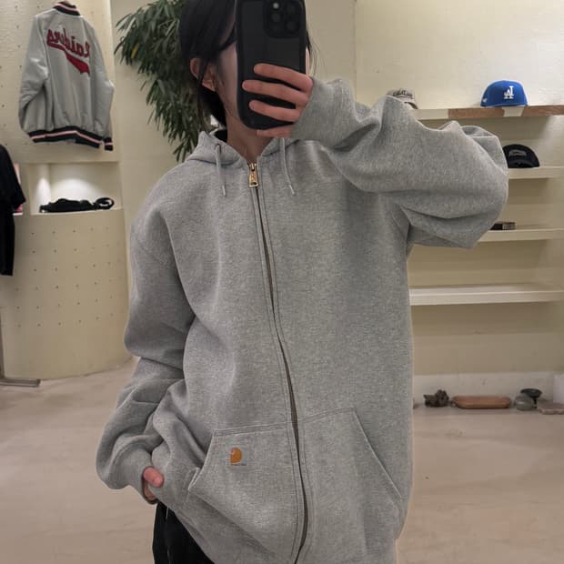 칼하트 USA 오리지날 박시핏 후드 집업  U67