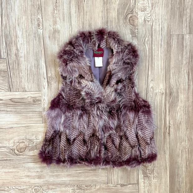 KENZO 라벤더 토끼퍼 베스트