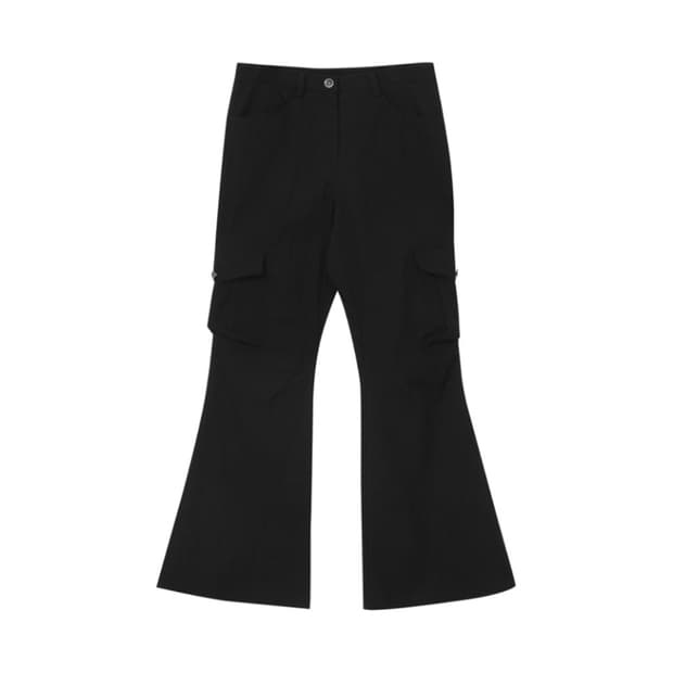 미세키서울 Pocket cargo bootscut pants BLACK