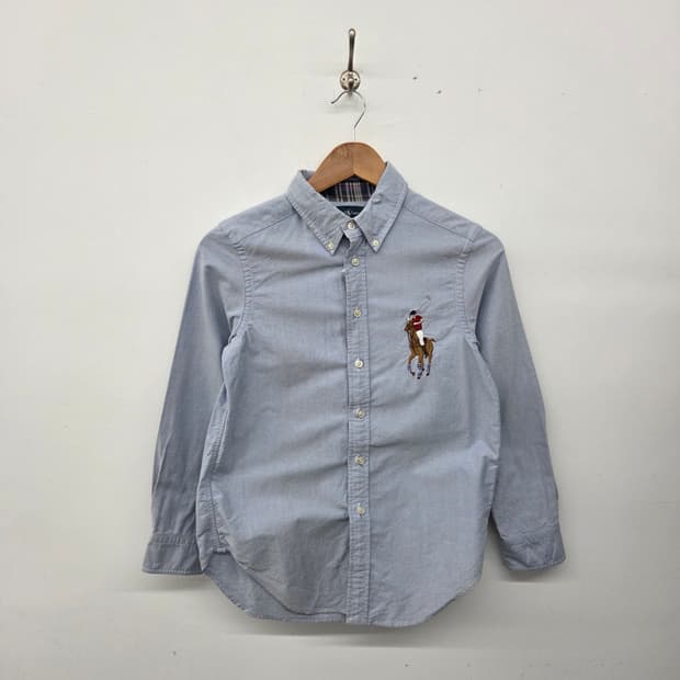 폴로 랄프로렌 셔츠 하늘색 빅포니 자수 여m
