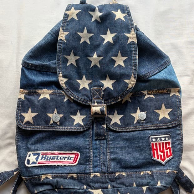HYSTERIC GLAMOUR 90‘s 스타 데님 백팩