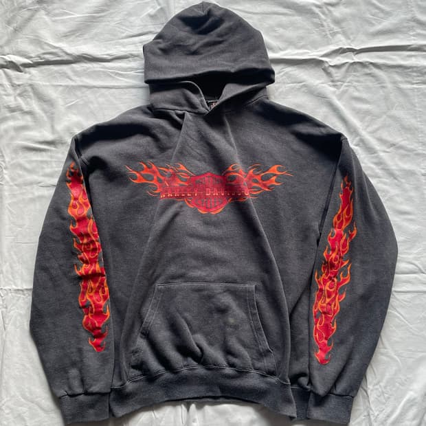 90‘s 할리데이비슨 플레임 후디