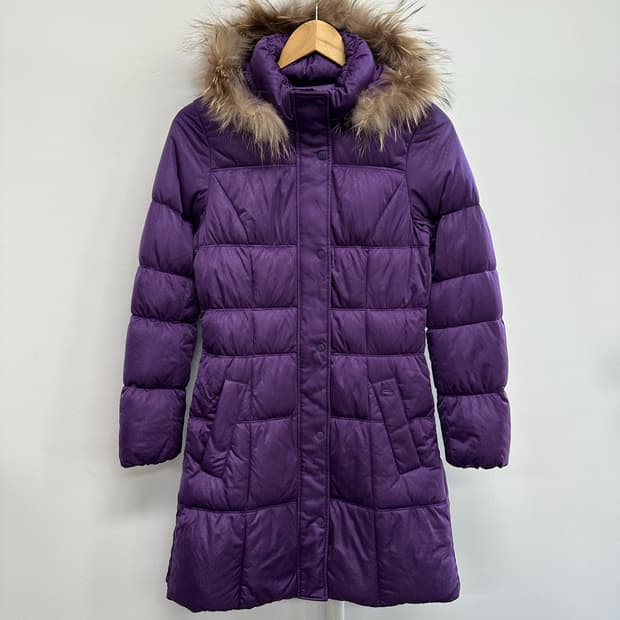 라코스테 도트 로고 다운 롱패딩