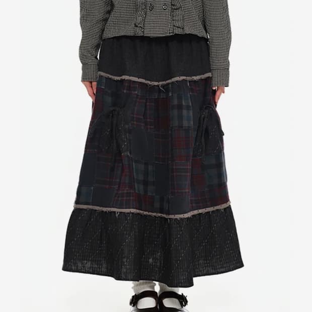 Washed Patchwork Skirt 유쓰배쓰