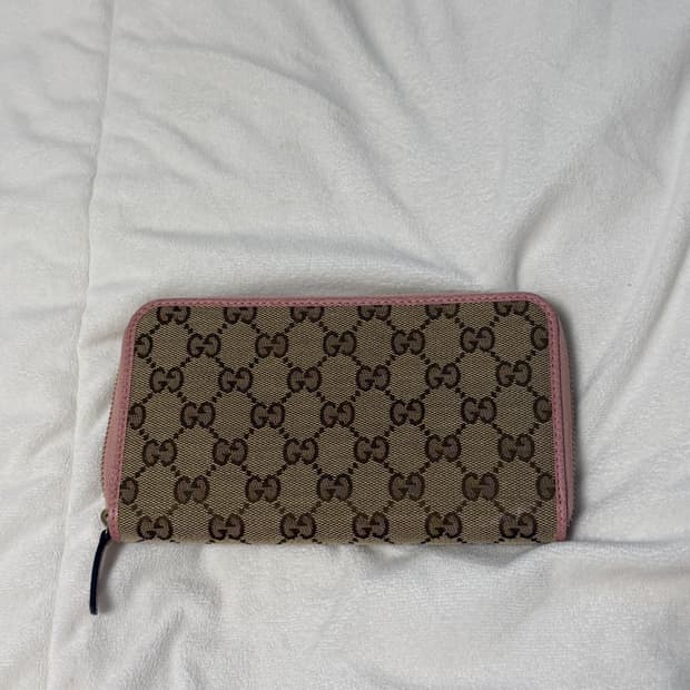 구찌 정품 장지갑 핑크