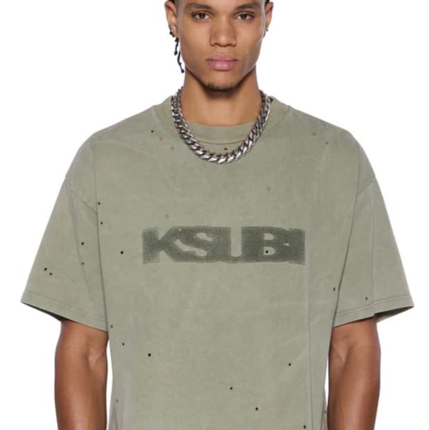 Ksubi 디스트로이드 워싱 티셔츠