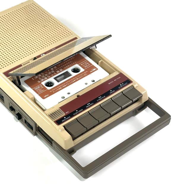 일본 빈티지 산요 포터블 카세트 플레이어 레코더