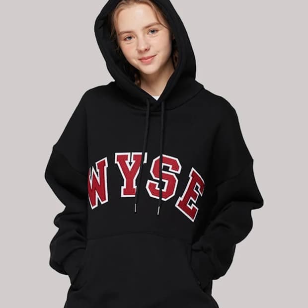 Y’s 와이즈 컬리지 후드티 블랙