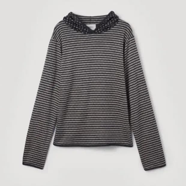 페스토 도트 스트라이프 후디 다크문