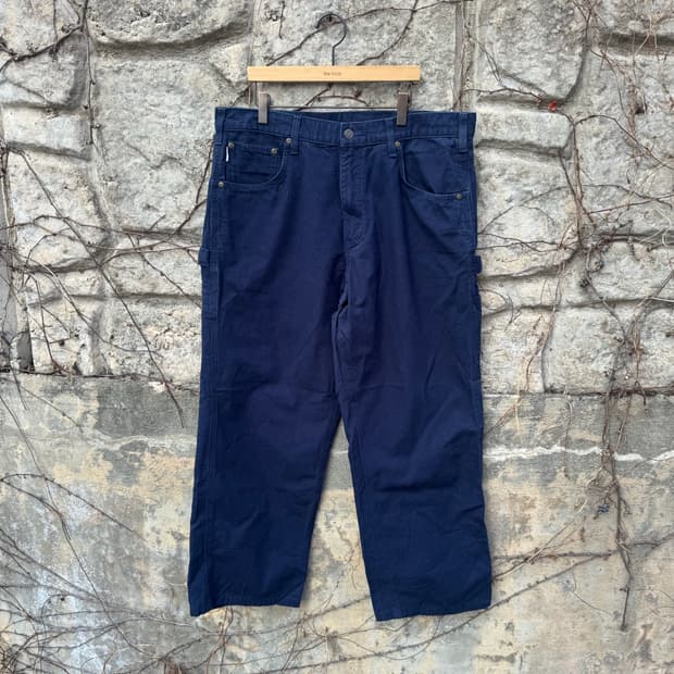 칼하트 빈티지 b159 nvy 네이비 카펜터 싱글니 워크 팬츠 36