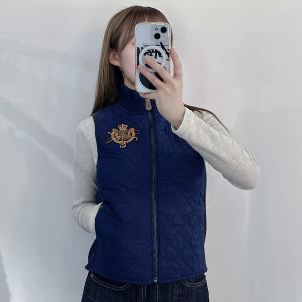 폴로랄프로렌 네이비 퀄팅 베스트