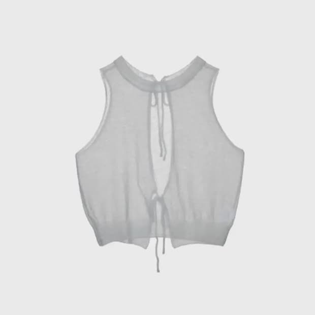 모노하 모헤어 슬리브리스 