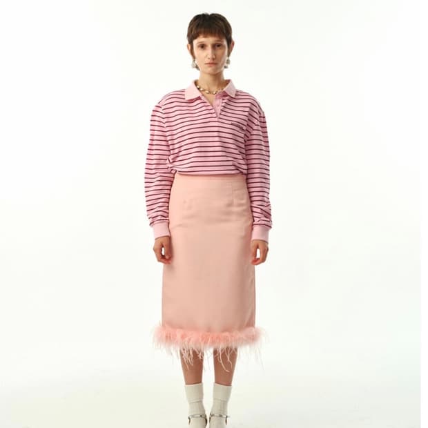 MOONSUN 문선 01 M.C Stripe PK Shirt (pink)