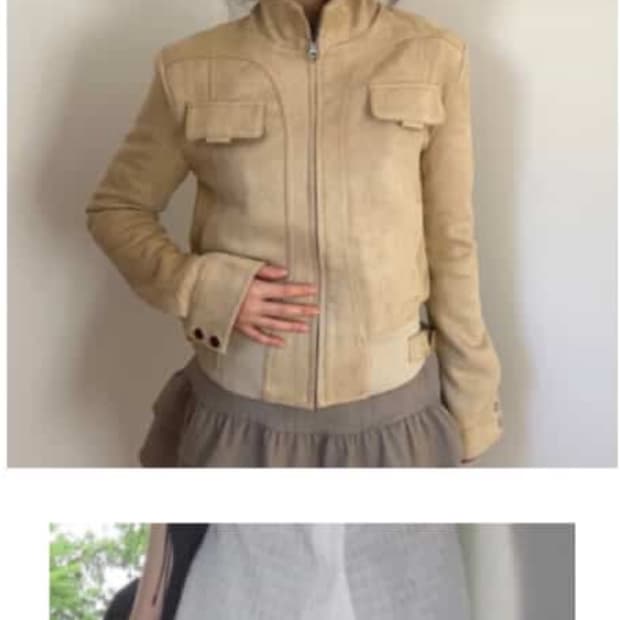 지그재그 스웨이드 집업