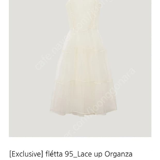 fletta 플레따 95_Lace up Organza Dress (WH)